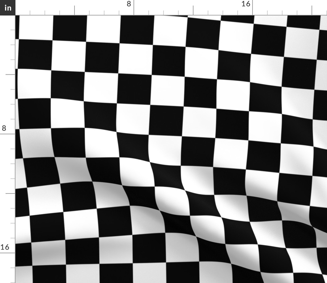 Black and white check- 2" squares