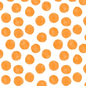 Watercolor Dots - Orange (medium)