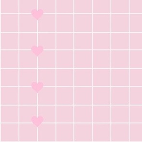 Pink Heart Grid 