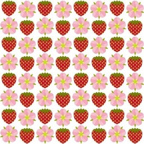 Simply Strawberry/Simple Fruit and Flowers - Small White