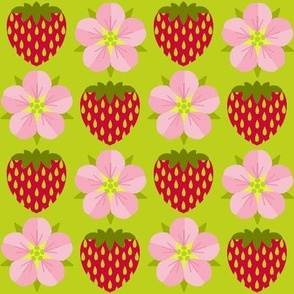 Simply Strawberry/Simple Fruit and Flowers - Medium Green