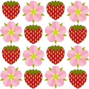 Simply Strawberry/Simple Fruit and Flowers - Medium White