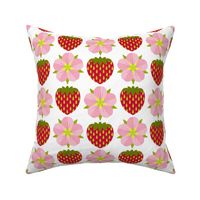 Simply Strawberry/Simple Fruit and Flowers - Large White