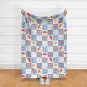 Rainy day fun and colorful cheater quilt pattern