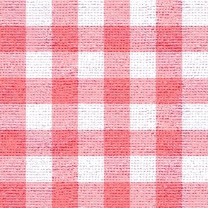 Jumbo 1 1/2” Gingham Plaid, Watermelon Pink