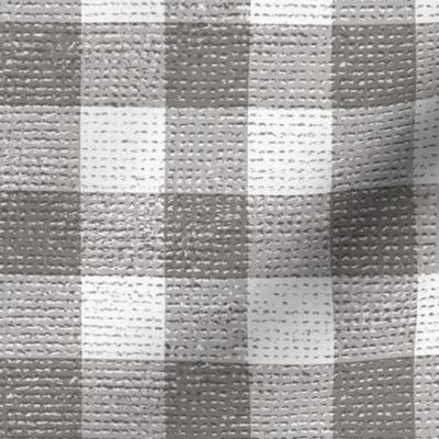 Jumbo 1 1/2” Textured Gingham, Grey