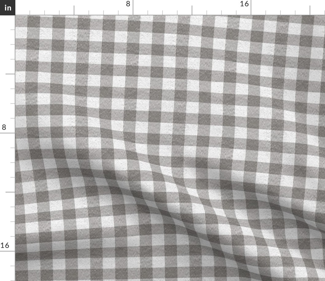 Medium Textured Gingham, Grey