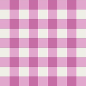 Pale Plum Gingham Check Large Pattern - Classic Country Chic Fresh and Modern Design for Home Decor and Apparel