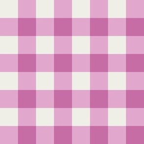 Pale Plum Gingham Check Medium Pattern - Classic Country Chic Fresh and Modern Design for Home Decor and Apparel