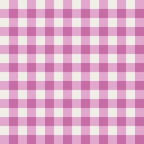 Pale Plum Gingham Check Small Pattern - Classic Country Chic Fresh and Modern Design for Home Decor and Apparel