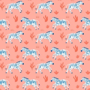 Zebras on Pink - Small Print