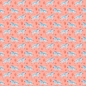 Zebras on Pink - Mini Print