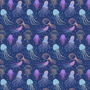 Jellyfish Colorful Underwater Magic - Medium Scale