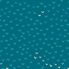 S Flight of Birds A Scatter of Arrows Deep Ocean Surfey Blue/Green