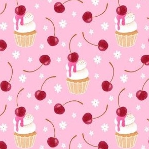Cupcakes and cherries