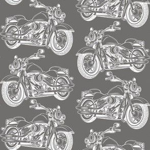 Smaller Motorcycle Sketch Grey