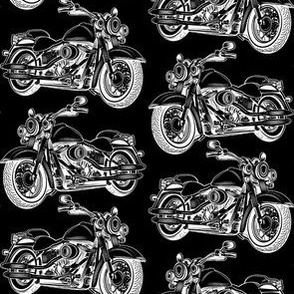 Smaller Motorcycle Sketch Black