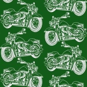 Smaller Motorcycle Sketch Green