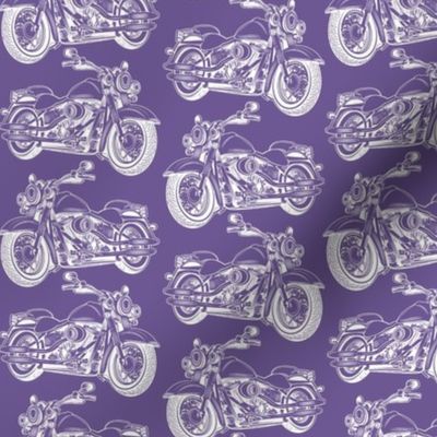 Smaller Motorcycle Sketch Purple