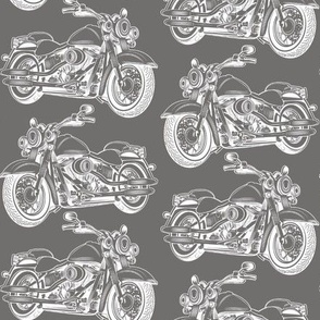 Bigger Motorcycle Sketch Grey