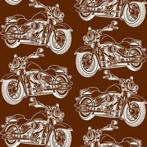 Smaller Motorcycle Sketch Brown