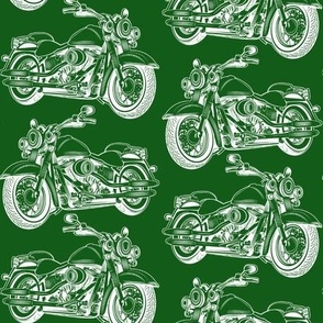 Bigger Motorcycle Sketch Green