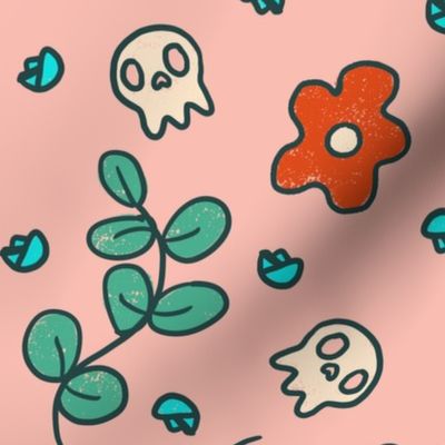 Skulls and Pretty Flowers