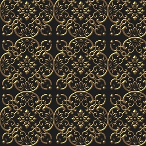 black goldwork filigree