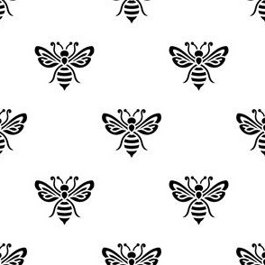Honeybee Pattern - White