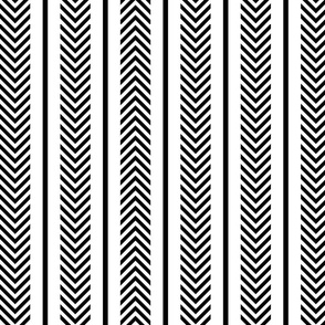 black stripes chevrons - FABRIC