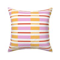 Houseofmay-joyful horizontal stripes jonquil blush vermilion white