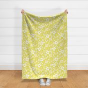 Spring Easter Celebration Happy Blooms Floral Yellow Large