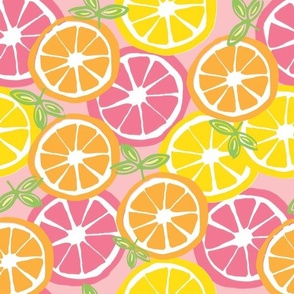 Citrus Fruit Slice Paradise_Pink