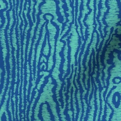 Moire Texture (Large) - Pantone Bermuda Green on Nautical Blue  (TBS101A)