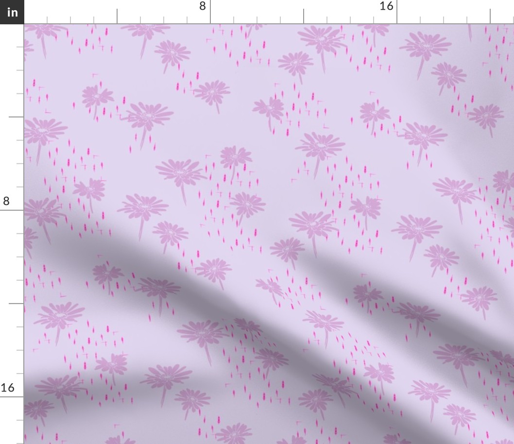 DAISY SPACE TWO COLOR IKAT_HOT PINK