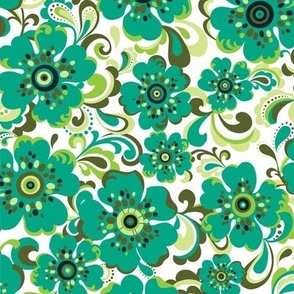 Floral Whimsy MEDIUM - Green with Envy