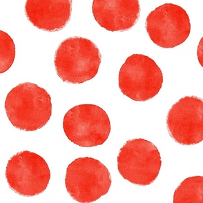 Watercolor Dots - Red (large)