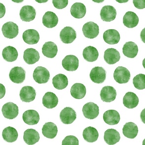 Watercolor Dots - Green (medium)