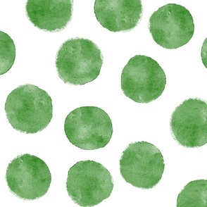Watercolor Dots - Green (large)