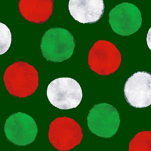 Watercolor Dots - Christmas (Large)