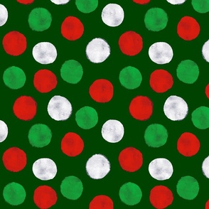 Watercolor Dots - Christmas (medium)