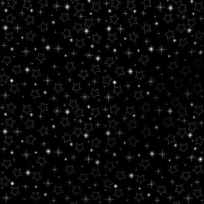 Stars and Starbursts Black and White