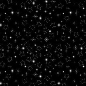 Stars and Starbursts Black and White
