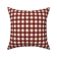 Coffee  Pastry Gingham Squares Red