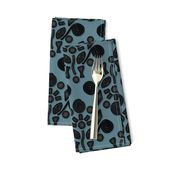 Licorice Damask, turkish blue, medium