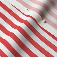 Painted Christmas Stripe - Candy Cane Red & White 