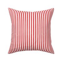 Painted Christmas Stripe - Candy Cane Red & White 