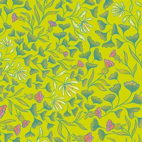 Dainty Flowers | Pear Green | Wildflowers