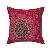 Intricate Mandala Floral Dark Pink