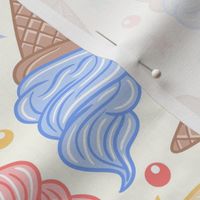 Sweet Treats Galore - Colorful Soft Serve Ice Cream & Sprinkles Pattern